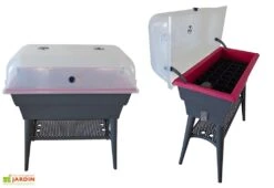 Jardinière Calipso Combi 40L Mini Serre Double Paroi + Réserve D'Eau H80cm -Garantia Boutique jardiniere calipso combi double paroi mini serre 40l 1