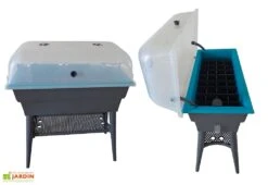 Jardinière Calipso Combi 40L Mini Serre Double Paroi + Réserve D'Eau H80cm -Garantia Boutique jardiniere calipso combi double paroi mini serre 40l 2