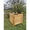 Bac à Fleurs Carré Sur Pieds En Bois De Châtaignier Lasuré - Oranger -Garantia Boutique jardiniere carree en bois lasure