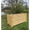 Jardinière Rectangulaire En Bois De Châtaignier Lasuré - Garden -Garantia Boutique jardiniere en bois lasure