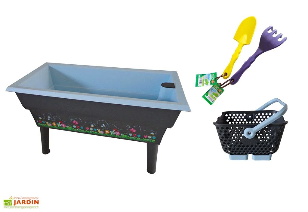 Jardinière Enfant Calipso Mini Junior + Panier Et Acc. – Bleu Pastel 3 Jardinière Enfant Calipso Mini Junior + Panier Et Acc. – Bleu Pastel