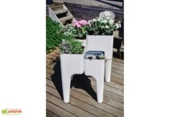Garantia Boutique -Garantia Boutique jardiniere kiga polypropylene blanche 4