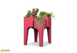 Jardinière Design Kiga M 4 Bacs Fraise -Garantia Boutique jardiniere kiga polypropylene m fraise 3