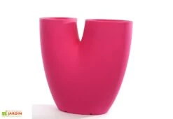 Pot De Fleurs En Polyéthylène Bilobo – 50 X 25 X 50 Cm -Garantia Boutique jardiniere polyethylene fuchsia 1