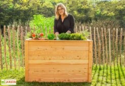 Jardinière En Bois De Mélèze Bac Potager 130 X 65 X 84 Cm -Garantia Boutique jardiniere surelevee 130x84cm