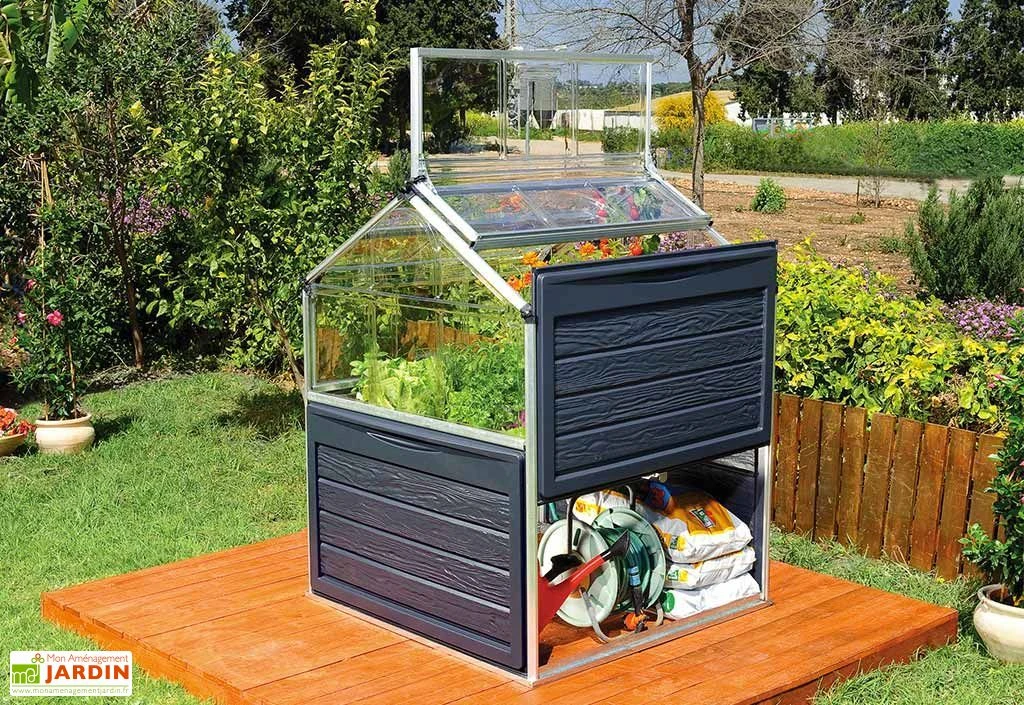 Mini Serre De Jardin En Aluminium Et Polycarbonate Plant Inn (118 X 118 Cm) 6 Mini Serre De Jardin En Aluminium Et Polycarbonate Plant Inn (118 X 118 Cm) – Image 4