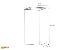 Jardinière Haute En Métal Thermolaqué – 50 X 50 X 100 Cm -Garantia Boutique plan dimensions jardiniere hg08977101