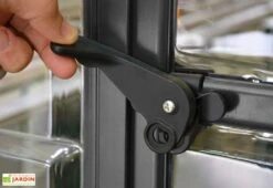 Serre De Jardin En Aluminium Et Polycarbonate Balance – Gris -Garantia Boutique poignee porte serre balance grey canopia