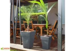 Roto Pot De Fleurs Extérieur En Polyéthylène Et Bois 30 X 45 Cm Quadro S -Garantia Boutique pot de fleurs exte rieur en polye thyle ne et bois 30x45cm quadro s expo