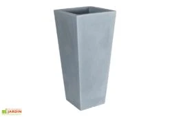 Pot De Fleurs En Polyéthylène Hydrus - 39 X 39 X 85 Cm -Garantia Boutique pot de fleurs gris 3