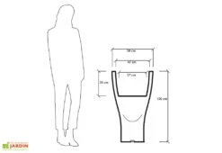 Pot De Fleurs Lumineux En Polyéthylène Domus – Ø 58 X 100 Cm -Garantia Boutique pot de fleurs lumineux blanc perle 2