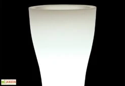 Pot De Fleurs Lumineux En Polyéthylène Domus – Ø 48 X 85 Cm -Garantia Boutique pot de fleurs lumineux blanc 1 1