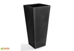 Pot De Fleurs En Polyéthylène Hydrus - 39 X 39 X 85 Cm -Garantia Boutique pot de fleurs noir 1 1