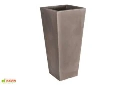 Pot De Fleurs En Polyéthylène Hydrus - 39 X 39 X 85 Cm -Garantia Boutique pot de fleurs tabac 1