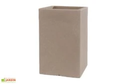 Pot De Fleurs En Polyéthylène Atlantis – 30 X 30 X 47 Cm -Garantia Boutique pot de fleurs tabac 3