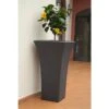 Pot De Fleurs Polyéthylène Patio H85 L48 (pls. Coloris) -Garantia Boutique pot fleurs plastique rotomoule polyethylene blanc gris 18l