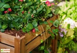 Carré Potager Sur Pieds En Bois Autoclave Brun - 75 X 75 X 79 Cm -Garantia Boutique potager bois autoclave 1