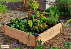 Carré Potager En Bois Douglas Non Traité Premium – 146 L