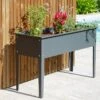 Potager Sur Pieds En Acier Galvanisé 30 X 60 Cm – Cipollina -Garantia Boutique potager sur pieds cipollina terrasse