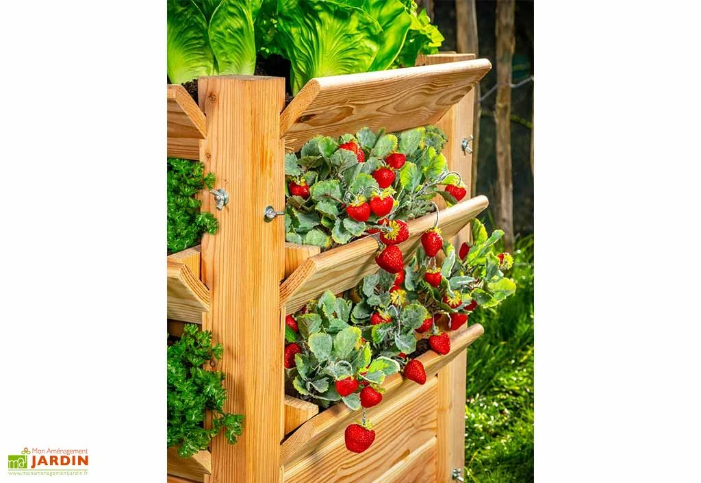 Tour De Culture Verticale En Bois De Mélèze 90 X 73 Cm 5 Tour De Culture Verticale En Bois De Mélèze 90 X 73 Cm – Image 3