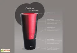 Pot De Fleurs En Plastique Square S Simple Ou Double Paroi (60 X 60 Cm) -Garantia Boutique pots colors double paroi schema 1 8