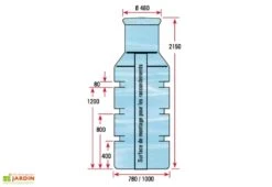 Puits En Polyéthylène à Enterrer 900 L -Garantia Boutique puits polyethylene a enterrer plastique 900l 3