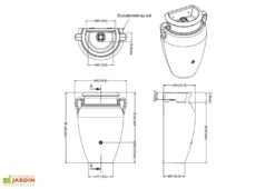 Garantia Récupérateur D'Eau Pluie Amphore Antik Murale 260 L Terracotta -Garantia Boutique recuperateur eau garantia amphore antik murale 260l