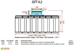 Cuve Récupérateur D'Eau Enterrée Projekt 4200 L -Garantia Boutique schema cuve plate gft4 3