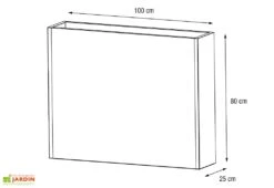 Jardinière En Métal Avec 3 Niveaux De Contenance - 100 X 25 X 80 Cm -Garantia Boutique schema dimensions jardiniere hg