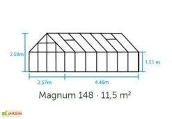Garantia Boutique -Garantia Boutique schema dimensions serre magnum 148
