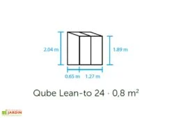 Halls Serre De Jardin Adossée En Verre Trempé Qube Lean-to 24 – 0,8 M² -Garantia Boutique schema mini serre verre halls