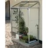 Serre De Jardin Adossée En Verre Lams 0,9 M² - Melissa Alu Naturel