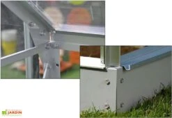 Garantia Boutique -Garantia Boutique serre adossee petite serre aluminium verre 3mm 130cm 2