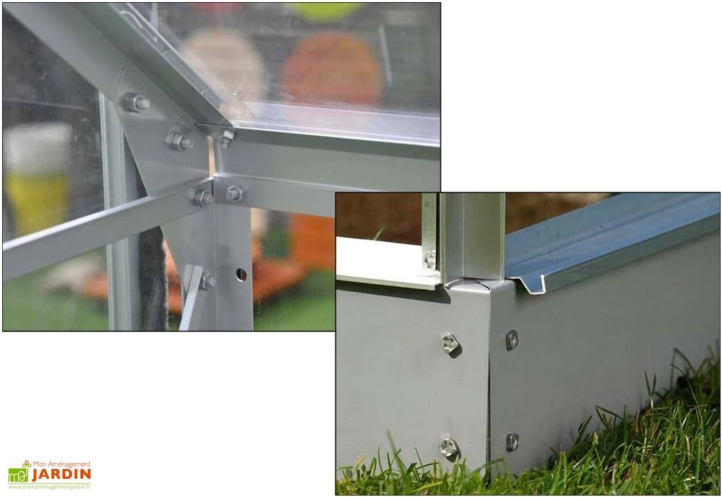 Serre De Jardin Adossée En Verre Lams 0,9 M² - Melissa Alu Naturel 4 Serre De Jardin Adossée En Verre Lams 0,9 M² - Melissa Alu Naturel – Image 2