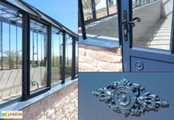 Serre Ancienne En Aluminium Et Verre Trempé 4mm Versailles 530x280m -Garantia Boutique serre ancienne en aluminium et verre trempe 4mm versailles detail 1