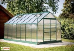 Serre De Jardin Polycarbonate 10,37m² Avec Base + 4 Lucarnes