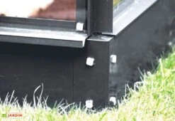 Serre De Jardin Adossée En Verre Lams 4,9 M² - Melissa Anthracite -Garantia Boutique serre jardin adossee aluminium anthracite verre trempe melissa ida lams 4