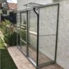 Serre De Jardin Adossée En Verre Lams 1,3 M² - Melissa Alu Naturel -Garantia Boutique serre jardin adossee aluminium verre trempe melissa