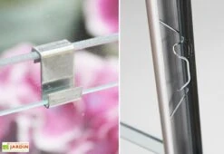 Serre De Jardin Adossée En Verre Lams 1,3 M² - Melissa Alu Naturel -Garantia Boutique serre jardin adossee aluminium verre trempe melissa 3