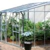 Serre De Jardin Adossée En Verre Lams 4,9 M² - Melissa Alu Naturel -Garantia Boutique serre jardin adossee verre polycarbonate aluminium lams melissa ida 5200