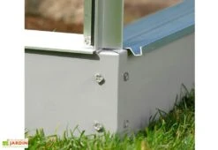 Serre De Jardin Adossée En Verre Lams 7,2 M² - Melissa Alu Naturel -Garantia Boutique serre jardin adossee verre polycarbonate aluminium lams melissa ida 7800 1