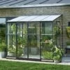 Halls Serre De Jardin Adossée En Verre Trempé Qube Lean-to 68 – 4,7 M² -Garantia Boutique serre jardin adossee verre qube terrasse