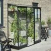 Halls Serre De Jardin Adossée En Verre Trempé Qube Lean-to 26 – 1,2 M² -Garantia Boutique serre jardin adossee verre terrasse
