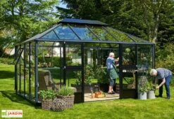 Jardin D’Hiver Verre Trempé Alu Anthracite 13 M² – Juliana Grand Oase -Garantia Boutique serre jardin aluminium anthracite verre trempe juliana grand oase 7