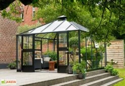 Jardin D’Hiver En Verre Trempé Alu Anthracite 13,5 M² – Juliana Oase -Garantia Boutique serre jardin aluminium anthracite verre trempe juliana oase 11