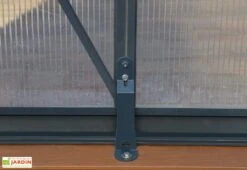 Serre De Jardin En Aluminium Et Polycarbonate Glory 11,8 M² - Grise -Garantia Boutique serre jardin aluminium polycarbonate glory 11 8 m 1