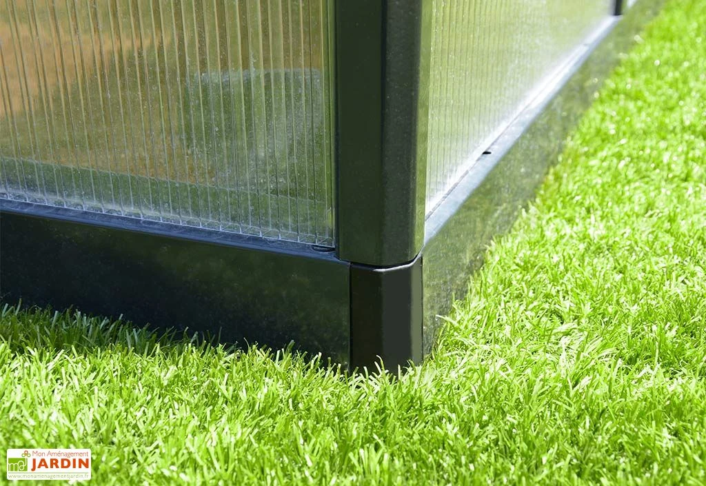 Serre De Jardin En Aluminium Et Polycarbonate Glory 14,7 M² - Grise 8 Serre De Jardin En Aluminium Et Polycarbonate Glory 14,7 M² - Grise – Image 6