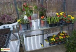 Serre De Jardin En Aluminium Et Polycarbonate Glory 4,7 M² - Grise 11 Serre De Jardin En Aluminium Et Polycarbonate Glory 4,7 M² - Grise -Garantia Boutique serre jardin aluminium polycarbonate glory 4 7 m 3