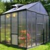 Serre De Jardin En Aluminium Et Polycarbonate Glory 6 M² - Grise -Garantia Boutique serre jardin aluminium polycarbonate glory 6 m 1