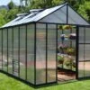 Serre De Jardin En Aluminium Et Polycarbonate Glory 8,9 M² - Grise -Garantia Boutique serre jardin aluminium polycarbonate glory 8 9 m 11